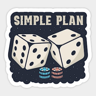 simple plan Dice Sticker